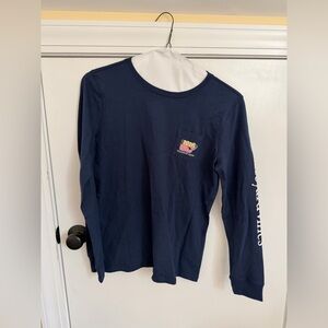 Long-Sleeve Navy Graphic Tee for Kids - Unbranded